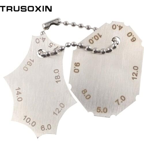 Welding tools Stainless Steel Welding Gauge Key Pocket Gage 2 pcs Set Weld Seam Test Ulnar Inspection Ruler