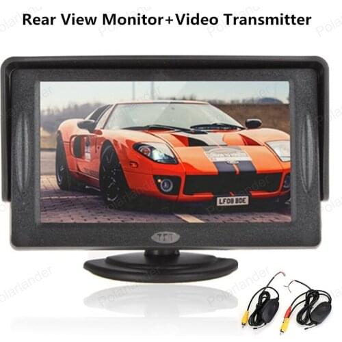 4.3 Inch TFT LCD Color Display Pocket-sized Rear View Monitor with 2-channel Video Input Video Transmitter Receiver Kit
