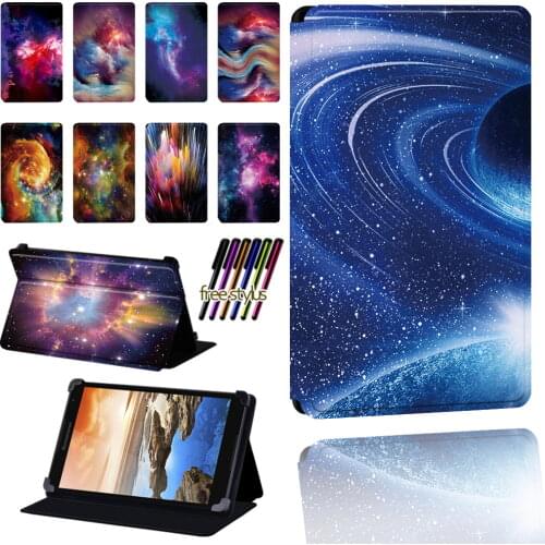 Space Pattern for Lenovo Tab 7"/8"/10" Thinkpad Tablet Scratch Resistant Lightweight Foldable Protective Case Shell
