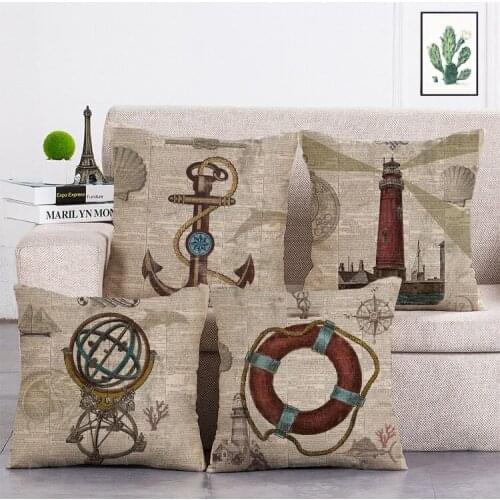 Navigation icon Printed Cushion Cover Linen Throw Pillow Car Home Decoration Decorative Pillowcase T453