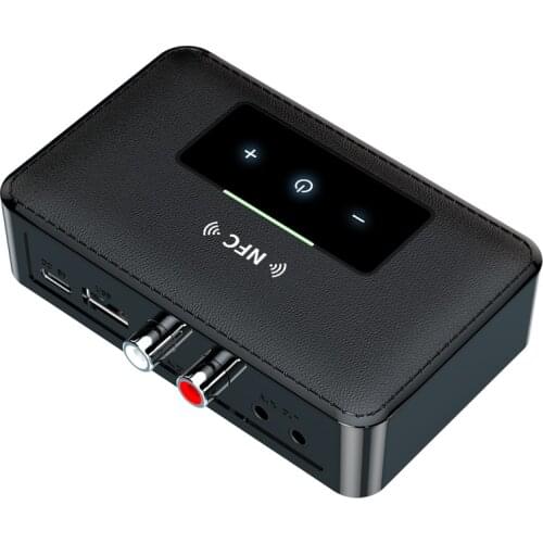 NFC Audio Adapter Bluetooth 5.0 Transmitter Receiver - Touch Screen HiFi Wireless for Home Stereo PC Car Headphone A/V RCA 3.5mm