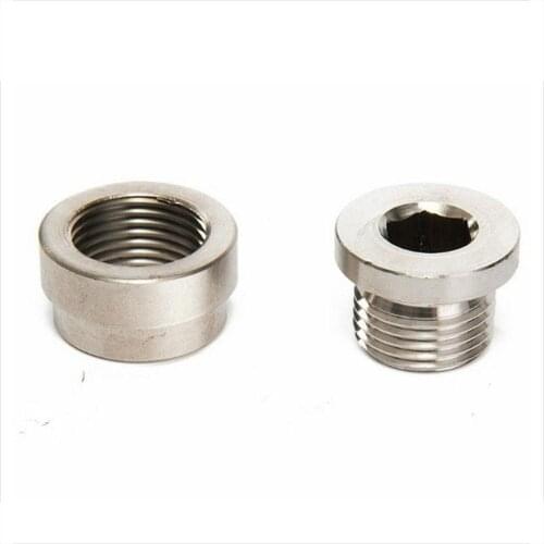 Low price Universal Oxygen Sensor Hex Plug Screw And Nut 304 Stainless Steel Oxygen Sensor M18x1.5 Exhaust Weld fast shipping