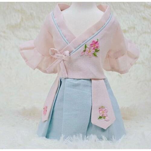 Chinese Style Pet Clothing Summer Dog Dress Cat Puppy Skirt Small Dog Costume Dresses Yorkshire Bichon Poodle Pomeranian Outfit