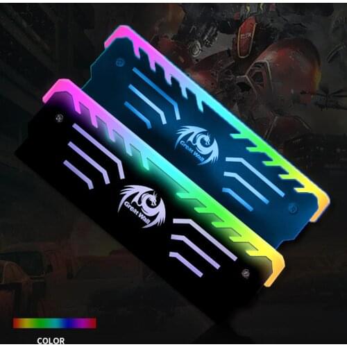 Desktop Memory Cooling Clip RGB Light 6 Automatic Change RAM Cooling Vest
