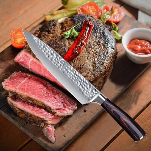 Professional Chef Kitchen Knife 8 inch Japanese Style Stainless Steel 7CR17 Cleaver Vegetable Knifes Cutter Cooking Tools
