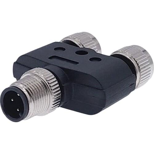 M12 sensor connector male female plug Y shaped conversion plug 3 4 5 8 pin waterproof connectors
