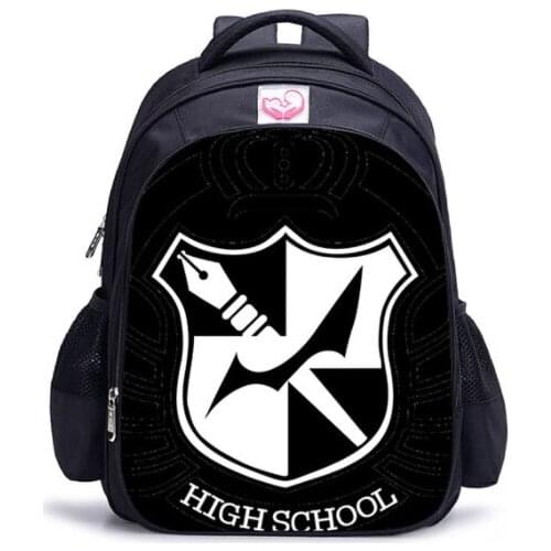 16 Inch Danganronpa Backpack Children School Bags Boys Girls Daily Travel Backpack Cartoon Mochila School Gifts