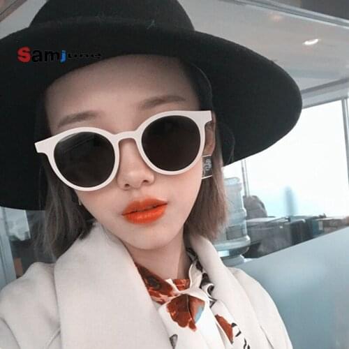 Samjune new Korean version box sunglasses transparent ocean lens sunglasses color sunglasses