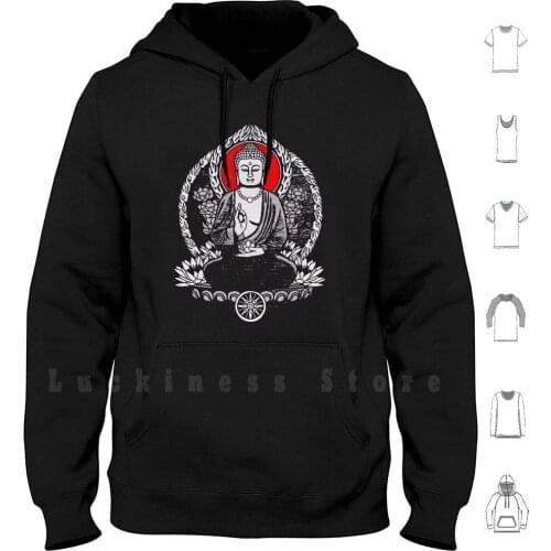 Siddhartha Gautama Buddha Sunrise hoodies Buddhist Buddhism Spiritual Religion Lotus Yoga
