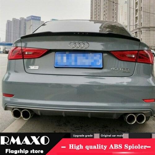 For AUDI A4 Spoiler 2014-2016 AUDI A4 High Quality ABS Material Car Rear Wing Primer Color Rear Spoiler