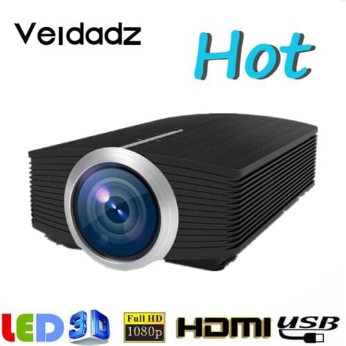 VEIDADZ YG500 LED Projector 1200 Lumens with HDMI 1080P Full HD Projector for Built-in Speakers Home Theater Portable Projector