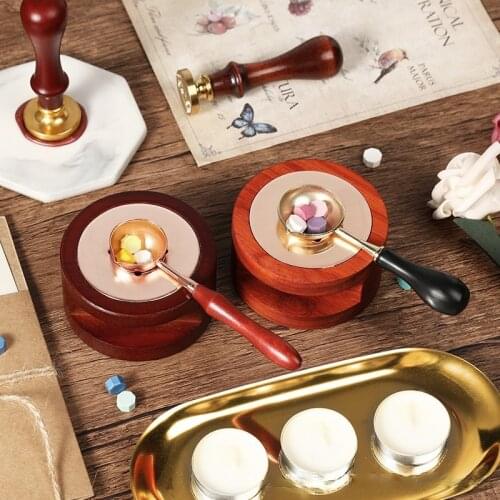 Solid wood Sealing Wax Furnace Stove melting wax beads decorative stamp seal heating wax stick wood stove making seal tool