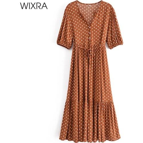 Wixra Summer Dresses With Buttons
