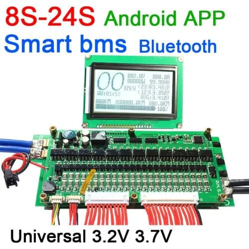 Smart 8S - 24S 70A/100A/200A/300A bms Battery protection Board Bluetooth APP Lifepo4 li-ion 10S 12S 13S 14S 16S 20S
