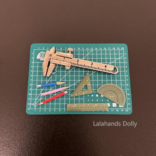 1:12 Dollhouse Mini Ruler Miniature Play Model for OB11 GSC Doll Learning Item Accessories
