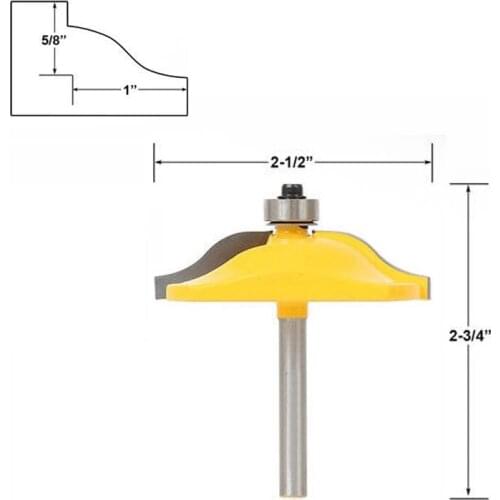 1pc 1/4" Shank Raised Panel Router Bit Ogee & Bead Cove Door Milling Cutter for Wood Cutting Woodworking Router Bits MC01067