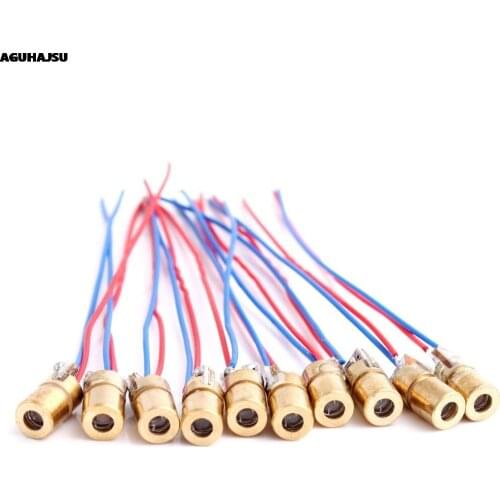 1PCS 5V 650nm 5mW Adjustable Laser Dot Diode Module Red Sight Copper Head Mini Laser Pointer