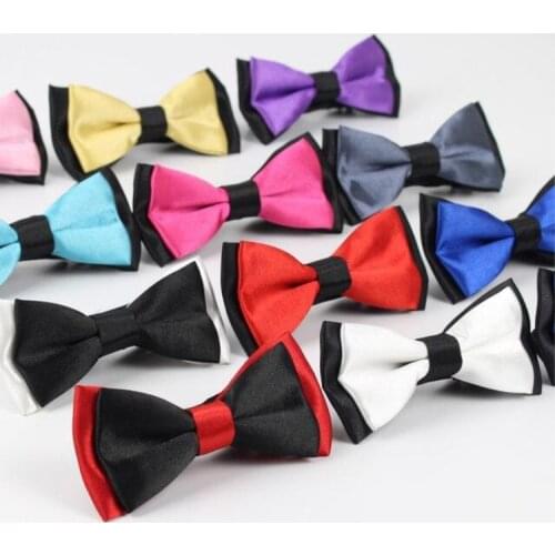 1000pcs/lot mens adult double color Bowtie/Tuxedo General Party Neckties Butterfly double-deck Bow tie