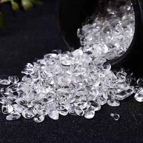 100g 4 Size Natural White Crystal Crushed Stone Quartz Points Gravel Chakra Healing Reiki Quartz Crystals Natural Stone Decorate