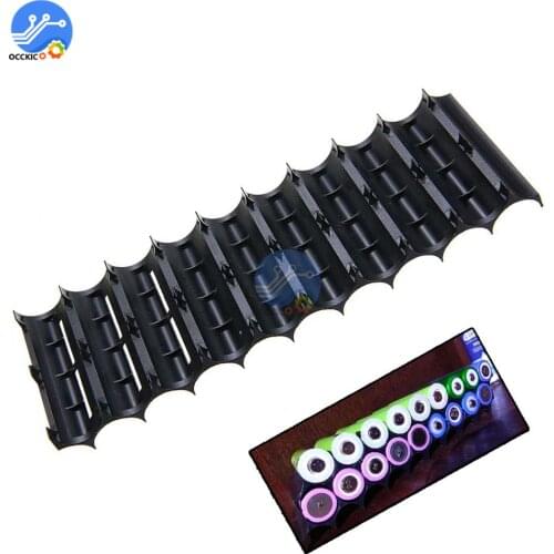 2Pcs 18650 Battery Holder 9x Cell Plastic for 18650 Battery Spacer Storage Cylindrical Cell Bracket Stand Organizers Case