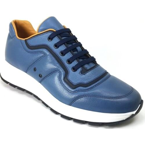 2021 Trend Yeni Sezon Model %100 Deri Ayakkabı İle Kişiye Özel ve Rahat Mavi Libero 3149 Günlük Erkek Ayakkabı