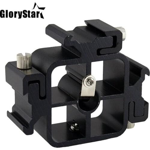 3 in 1 Triple Hot Shoe Tri-Hot Shoe Mount Adapter for Flash Holder Bracket Light Stand Umbrella Holder Bracket