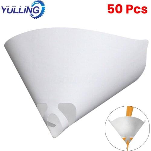 YULLING 50Pcs Paint Filters Purifying Cup Micron Nylon Conical Disposable Filter Paper 100 Mesh Paint Strainers