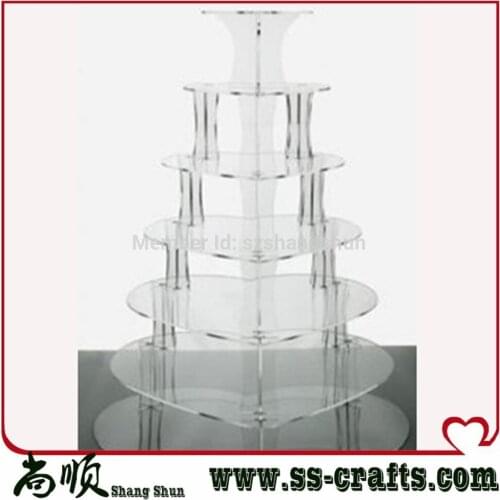 7 Tier Heart Shape Bracket Acrylic Wedding Cake Stand 7 Tier Acrylic Cupcake Stand 7 Tier Acrylic Cake Stand