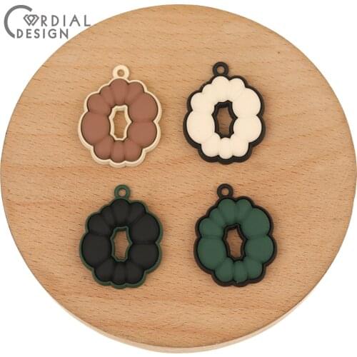 Cordial Design 50Pcs 23*30MM Jewelry Accessories/Paint Effect/Flower Shape/Hand Made/Pendant/Jewelry Findings & Components