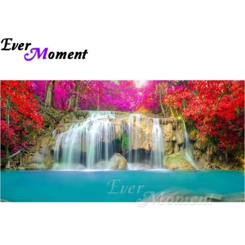 Ever Moment Diamond Painting Waterfall 5D DIY Full Square Drill Picture Of Rhinestone Mosaic Diamond Embroidery Decor ASF1471