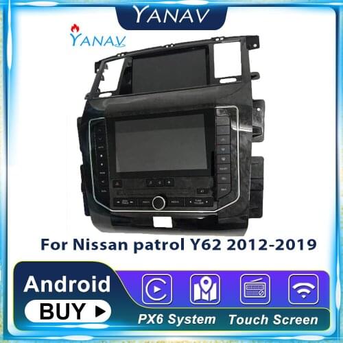 Android System car radio audio for Nissan patrol Y62 2012-2019 car GPS navigation multimedia player Modified to 2020 new media