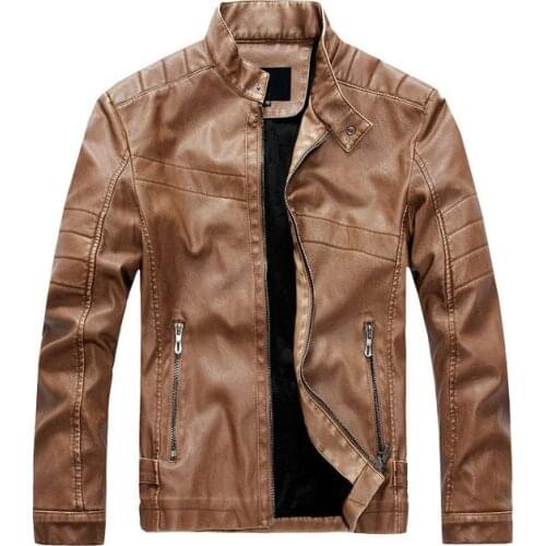 Newest Design Biker Leather Jackets Men Autumn Slim Fit Motorcycle Leather Jackets Coats Male Top quality Casual Brand Clothing
