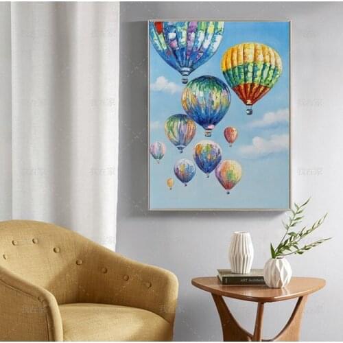 Free Shipping Graffiti Cartoon Painting 100%Hand Painted Oil Painting Travel Aound the World On Canvas For Room Decoration