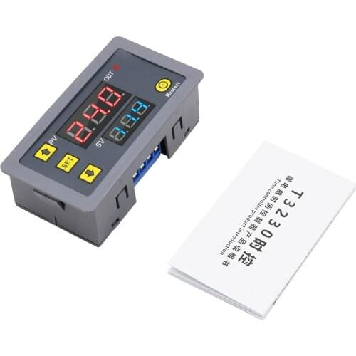 AC 110V 220V DC12V 24V Digital Time Delay Relay LED Display Cycle Timer Control Switch Adjustable Timing Relay Time Delay Switch