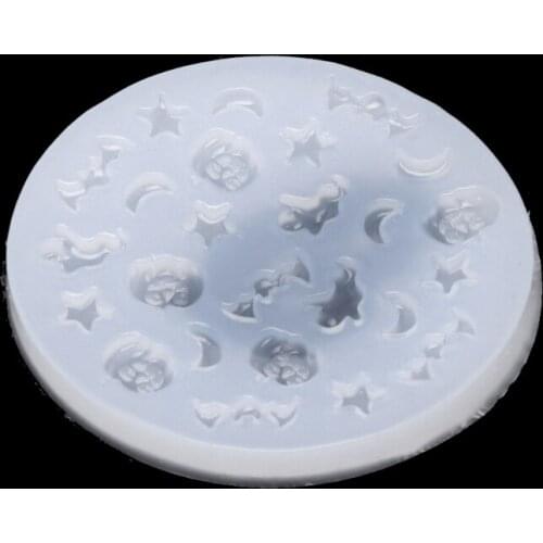 Saints' Day Bat Pumpkin Ghost Moon Pentagram Resin Jewelry Making Silicone Mold