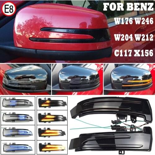 Bicolor LED Dynamic Turn Signal Blinker For Benz A B C E S CLA GLA CLS Class W176 W246 W204 W212 C117 X156 Mirror Flasher Light