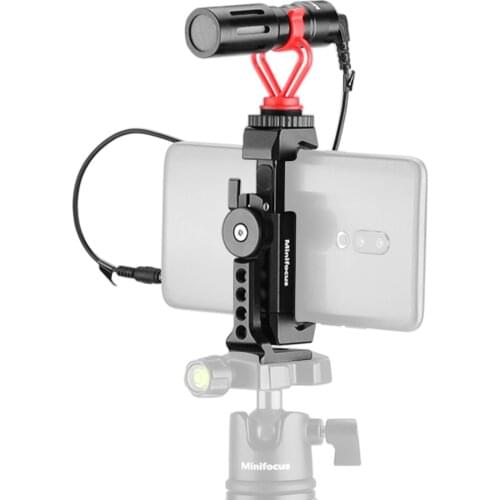 Cold Shoe Mobile Phone Mount Holder Photography Vlog Accessory Tripod Bracket Handle Video for Smartphone Vlogging Hand Grip Kit