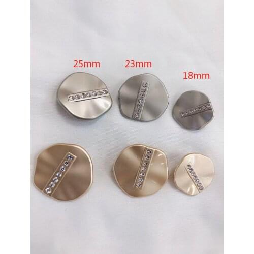 Good quality metal rhinestones button with sweater coat decoration button accessories DIY10Pcs/Lot