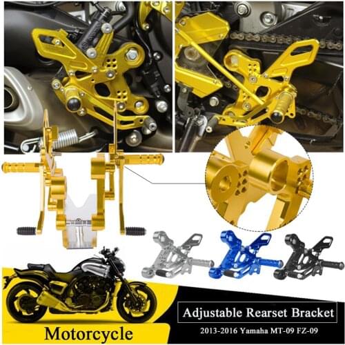 CNC Motorcycle Rearset Rear Set Foot Pegs Pedal Footrest Footpegs For Yamaha MT09 FZ09 2016 2015 2014 2013 MT FZ 09 MT-09 FZ-09