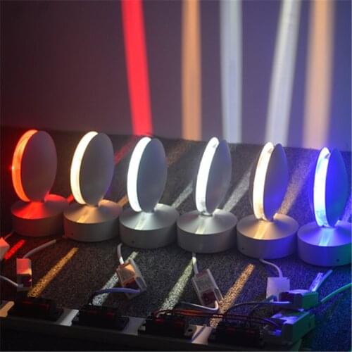 Cool 360 Degree 10W RGB LED Window Sill Door Frame Wall Lamp with Remote Hotel KTV Corridor Aisle Beam Ray Line Wall Lamps