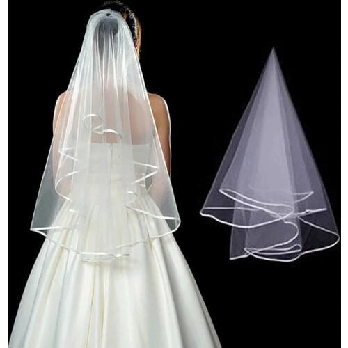 Best Seller White Ivory Short Bridal Veils New Style Single Layer Soft Tulle Wedding Veil Without Comb Wedding Party Accessories