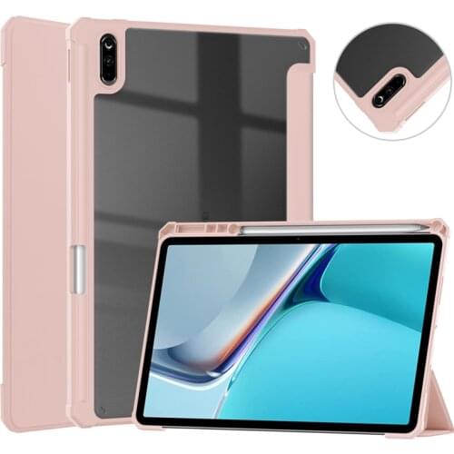 High-end Fashion Clear PU Case for IPad Air 4 2020 Case with Pencil Hold Stand for IPad Air 10.9 4th Generation Protective Shell