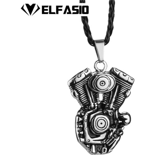 Menss Motorcycle Rumble Engine Pewter Pendant Free Necklace Fashion Jewelry LP254