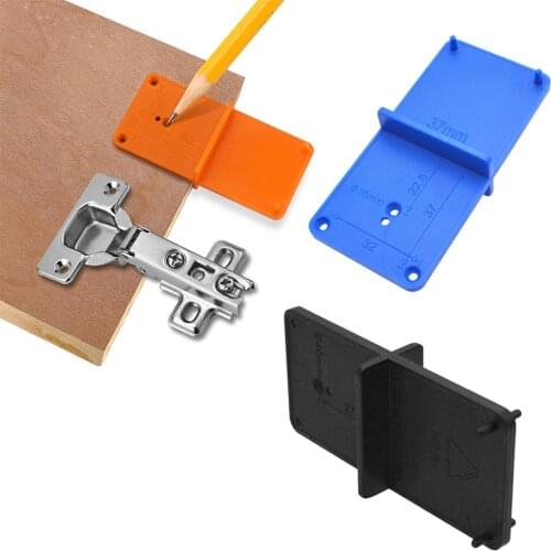 35/40mm Hinge Hole Drilling Guide Locator Drill Bit Hole Tools Installation Jig Door Cabinets DIY Template Woodworking Tool