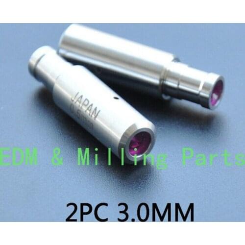2PCS CNC 3.0MM Ruby Ceramic Electrode Guide Fit EDM Wire Cut Machine Parts For EDM Wire Cut Mill Part