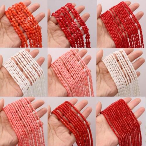 Natural Coral Beads Different Shapes Mix-Color Coral Loose Exquisite Beaded For Jewelry Making DIY Bracelet Necklace Accessories