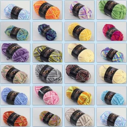 Sale 8ballsx50g Soft Cotton Baby Yarn New Hand-dyed Wool Socks Scarf Knitting 2075-yarn D1