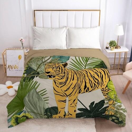 Luxury Duvet cover Quilt/Blanket/Comfortable Case Single Double Queen King Bedding 140x200 240x220 240x260 nordic tiger