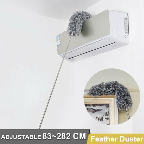 280cm Adjustable Microfiber Duster Brush Extend Stretch Feather Cleaning Dusters for Car Furniture Household Long Handle Brushes