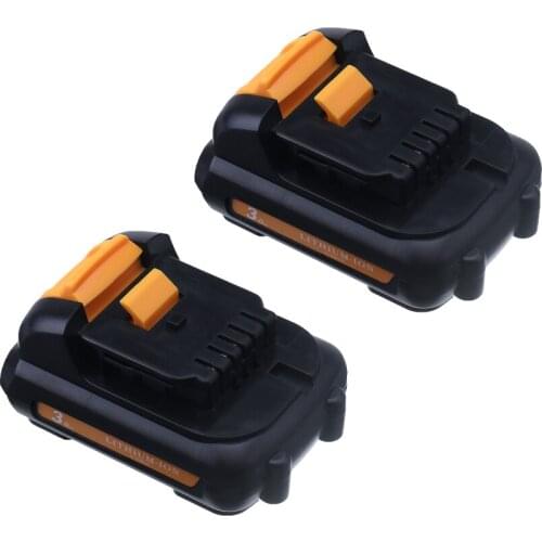 2pcs 12V 3.0Ah Lithium-ion Battery Replacement Li-ion Batteries for Dewalt DCB120 DCB124 DCB122 DCB125 DCB123 Power Tools